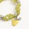 John Bead New Jade Peridot 4-Strand Bracelet with Jade Butterfly Charm